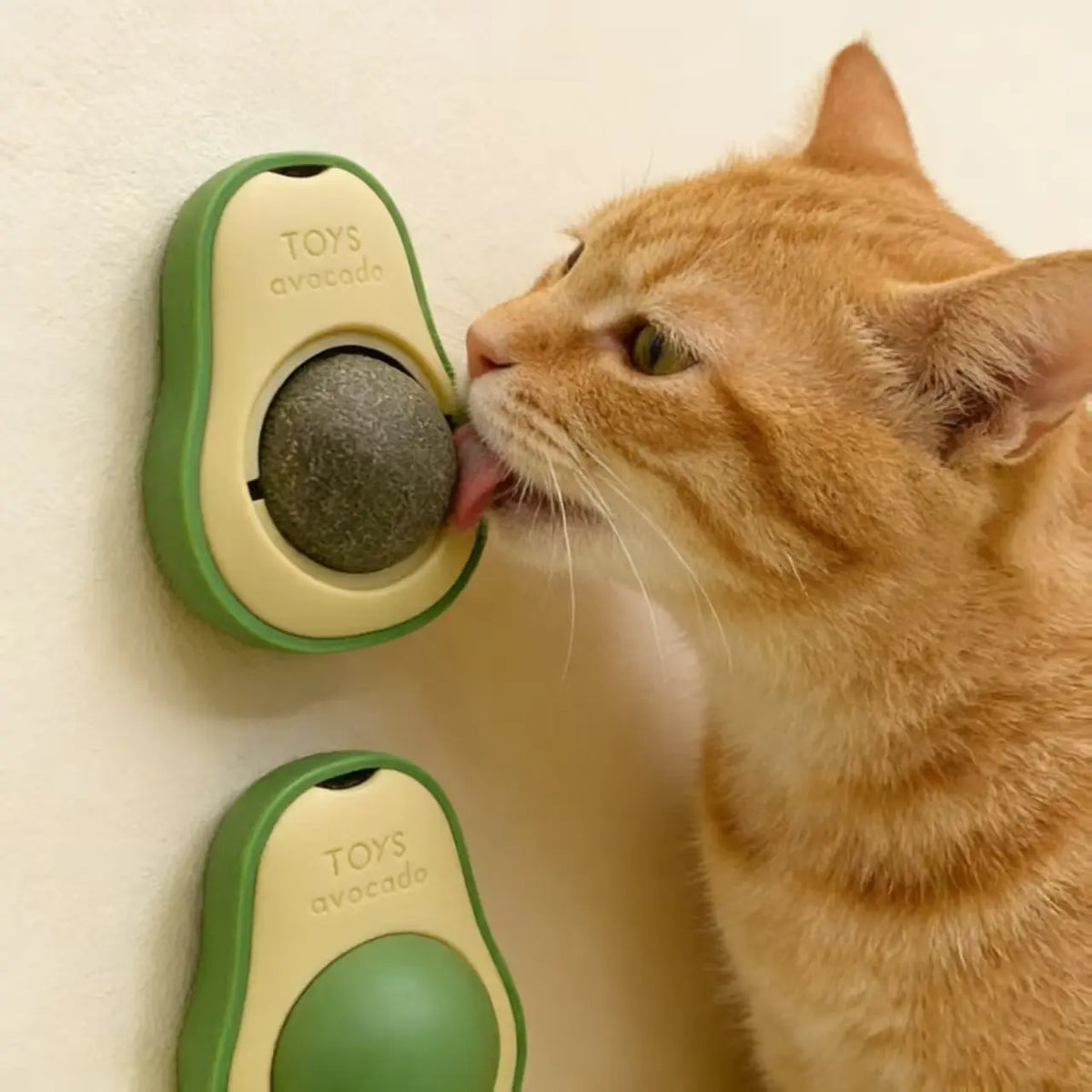 Wall-Mounted Catnip Chew Toy - Bite-Resistant Cartoon 360° Spinning Ball for Indoor Cats, Kittens, Indoor Kitty Lifestyle, Calming Dental Care & Interactive Play (Wall-Mounted Design)