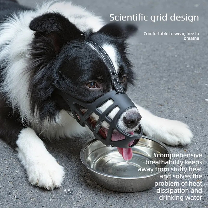 Breathable Dog Muzzle - Adjustable, Multi-Size for Large/Medium/Small Breed Dogs, Prevents Biting & Scavenging, Discourages Nipping, Allows Free Drinking, Breathable Muzzle