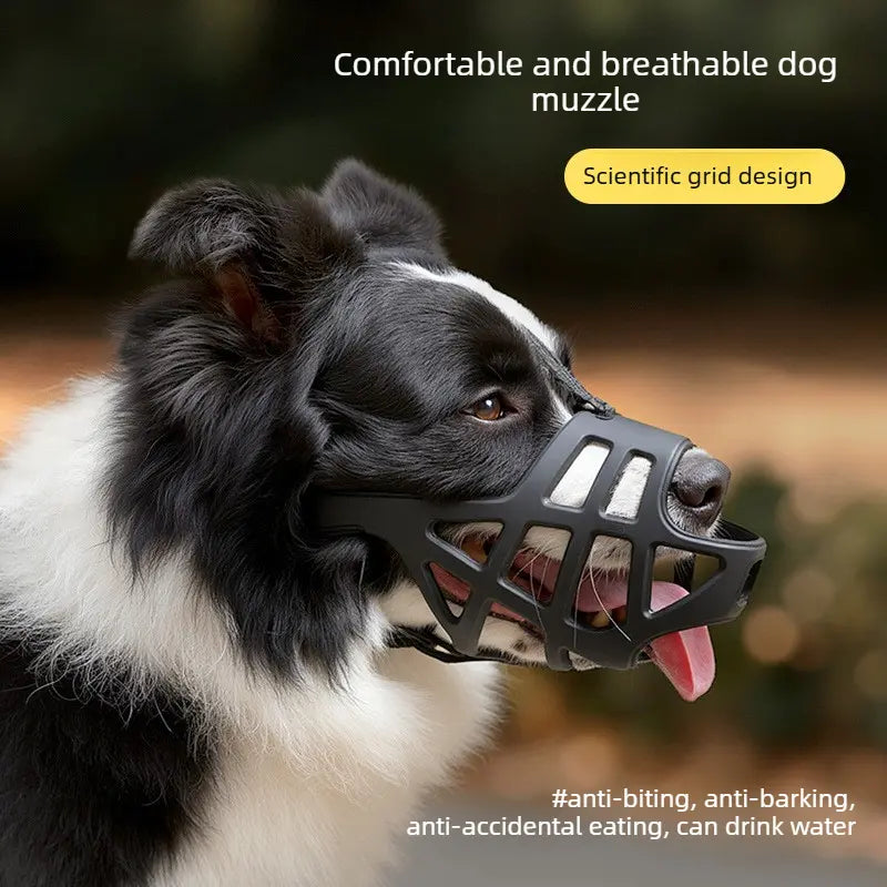 Breathable Dog Muzzle - Adjustable, Multi-Size for Large/Medium/Small Breed Dogs, Prevents Biting & Scavenging, Discourages Nipping, Allows Free Drinking, Breathable Muzzle