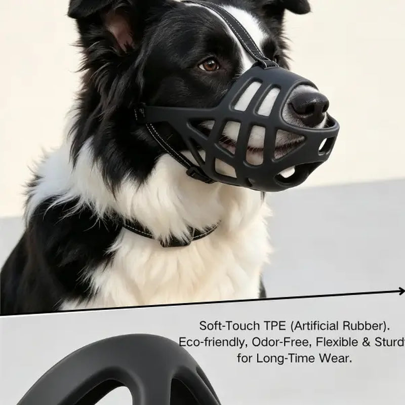 Breathable Dog Muzzle - Adjustable, Multi-Size for Large/Medium/Small Breed Dogs, Prevents Biting & Scavenging, Discourages Nipping, Allows Free Drinking, Breathable Muzzle