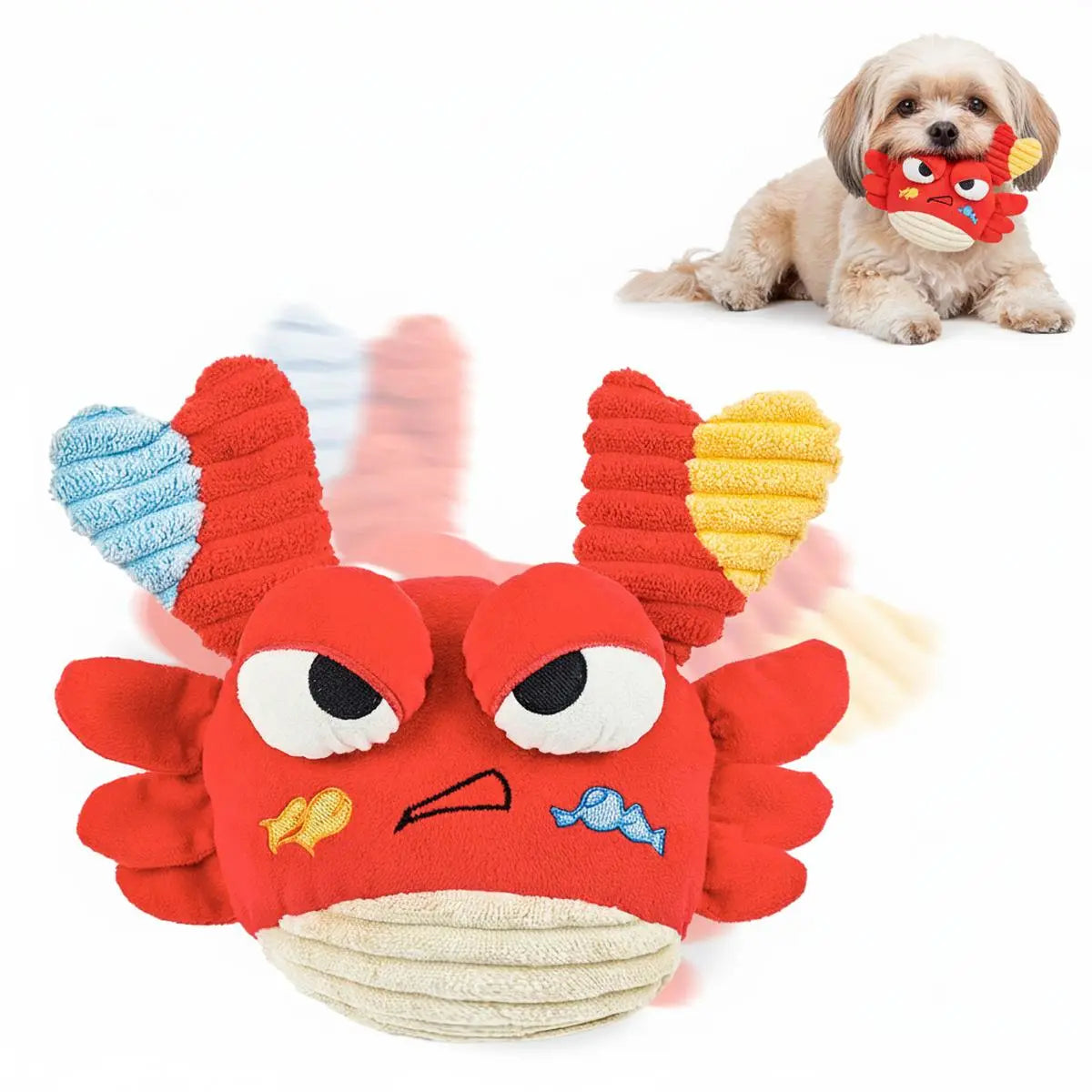 MRWJ 2026 New Yellow Calming Duck Plush Dog Toy - Durable Chew, Interactive Quacking Sound, Cozy Indoor Sleep Pillow for Naps