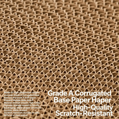 Cardboard Cat Scratcher Bed Combo - Replaceable Core Scratcher Board, Corrugated Paper Scratching Pads, Non-Shedding Claw Care, Pet Entertainment, Easy Use